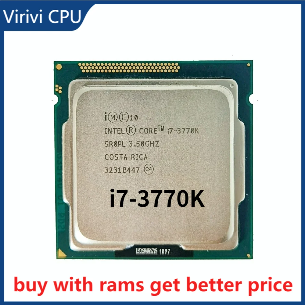 

Intel i7 3770K Quad Core LGA 1155 3.5GHz 8MB Cache With HD Graphic 4000 TDP 77W Desktop CPU