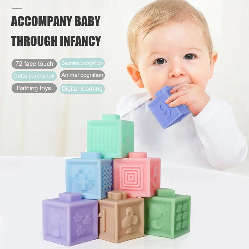 10PCS/SET Baby Grasp Toy Silicone Kids Building Blocks 3D Touch Hand Soft Balls Baby Massage Rubber Teethers Squeeze Toy Blocks
10PCS/SET Baby Grasp Toy Silicone Kids Building Blocks 3D Touch Hand Soft Balls Baby Massage Rubber Teethers Squeeze Toy Blocks