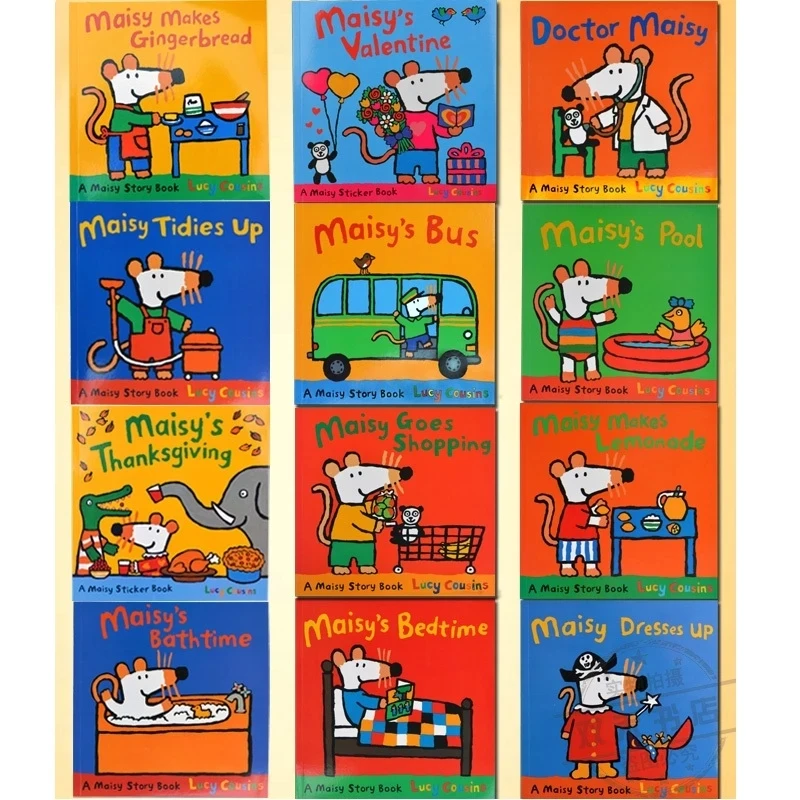 12 Volumes/Set Maisy Swimming Bag Wave Mouse English Picture Book Children'S Story Book Sticker Book Iq Enlightenment Training
12 Volumes/Set Maisy Swimming Bag Wave Mouse English Picture Book Children'S Story Book Sticker Book Iq Enlightenment Training