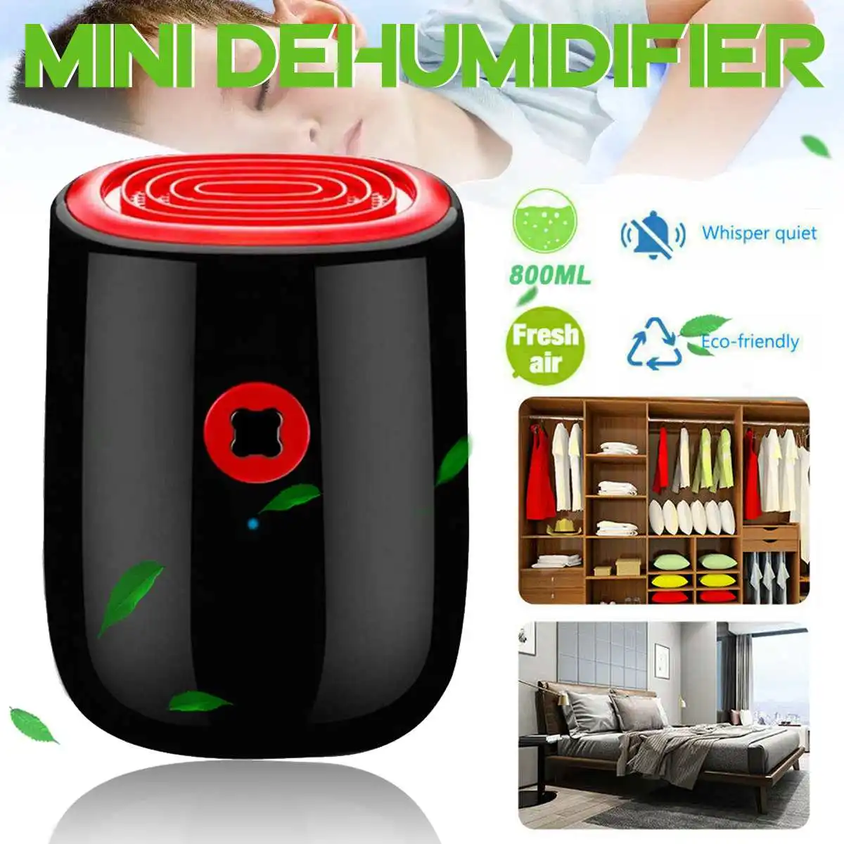 NEW 800ML Electric Air Dehumidifier 22W Mini Household Dehumidifier Portable Cleaning Device Air Dryer Moisture For Home
NEW 800ML Electric Air Dehumidifier 22W Mini Household Dehumidifier Portable Cleaning Device Air Dryer Moisture For Home