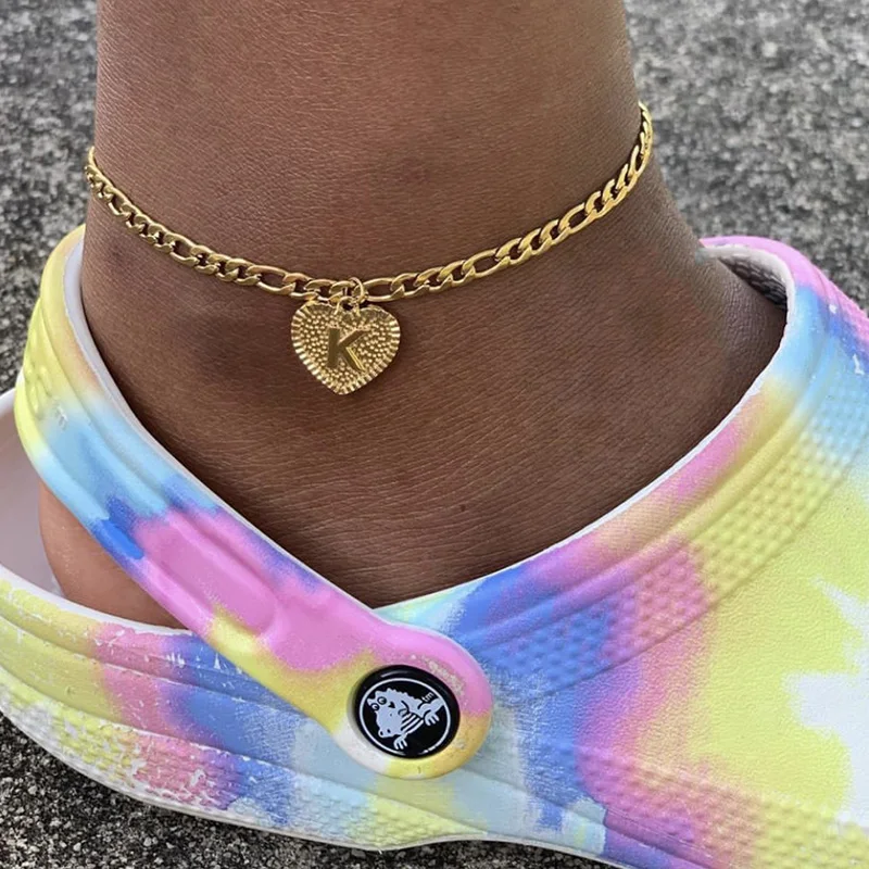 Initial Letter Anklet for Women A-Z Alphabet Heart Anklet Bracelet Foot Jewelry Letter Initial Feet Chain Summer Beach Anklet
Initial Letter Anklet for Women A-Z Alphabet Heart Anklet Bracelet Foot Jewelry Letter Initial Feet Chain Summer Beach Anklet