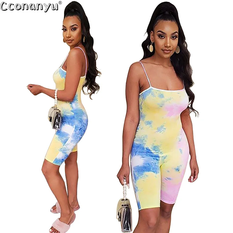 2020 Summer WomenTie-dye Sling Short Jumpsuit Sexy Jumpsuit Bodycon High Waist Tight Hip Sports Jumpsuit Romper 
2020 Summer WomenTie-dye Sling Short Jumpsuit Sexy Jumpsuit Bodycon High Waist Tight Hip Sports Jumpsuit Romper