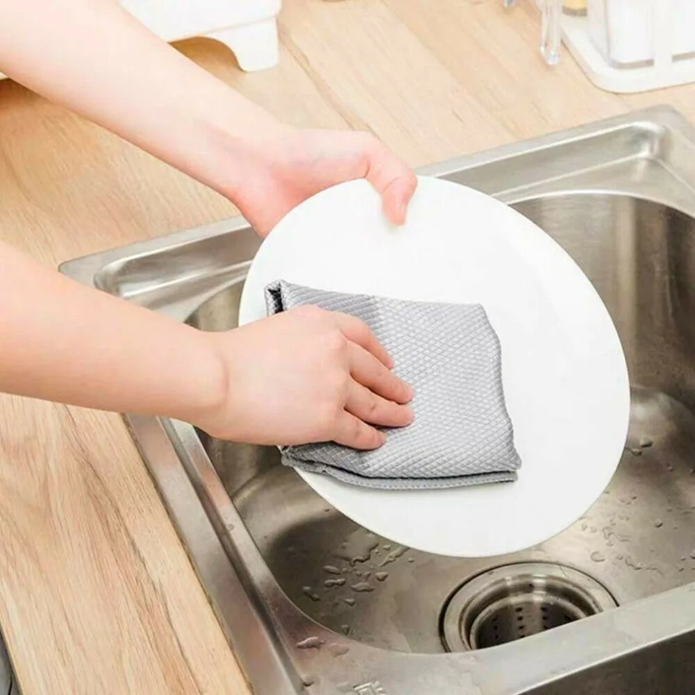 1pc Efficient Microfiber Fish Scale Wipe Cloth Anti-grease Wiping Rag Super Absorbent Home Washing Dish Kitchen Cleaning Towel
1pc Efficient Microfiber Fish Scale Wipe Cloth Anti-grease Wiping Rag Super Absorbent Home Washing Dish Kitchen Cleaning Towel