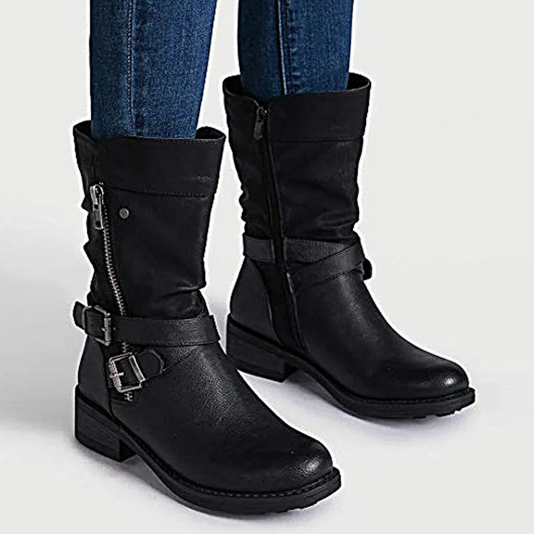 Genuine Leather Mid-calf Women Boots Low Heel Wool Lining Winter Snow Shoes 2022 Fashion Metallic Zipper Riding Boots
Genuine Leather Mid-calf Women Boots Low Heel Wool Lining Winter Snow Shoes 2022 Fashion Metallic Zipper Riding Boots