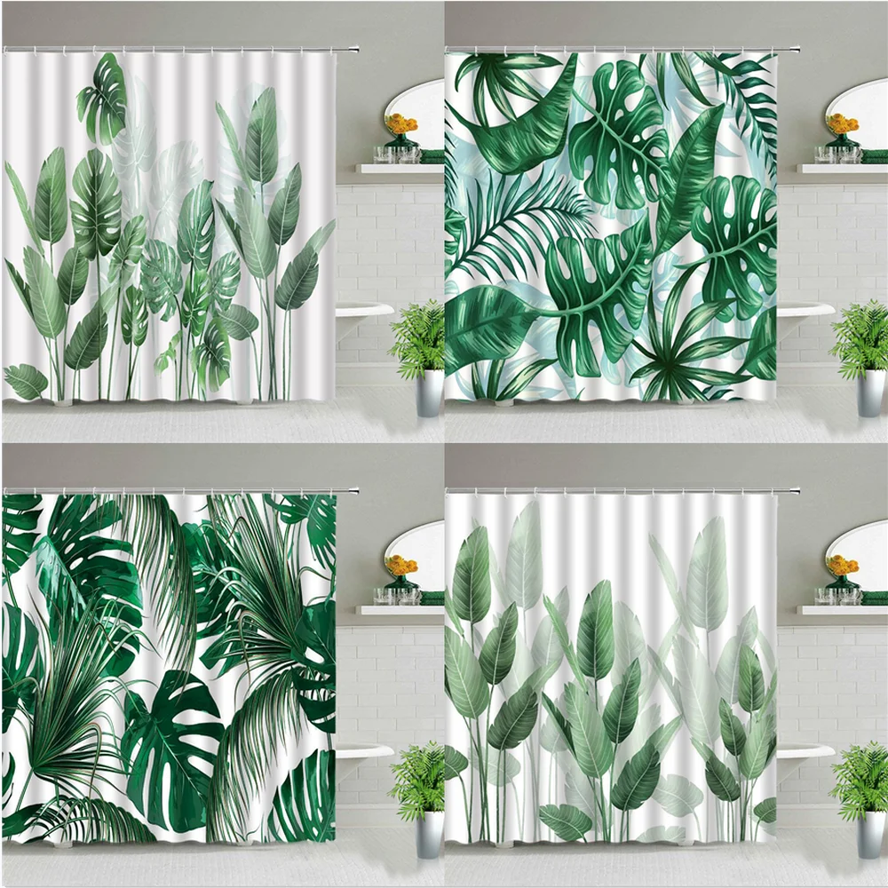 Green Leaves Shower Curtains Monstera Leaf Tropical Plant Spring Bathroom Curtain Bathtub Decor Set Waterproof Fabric With Hooks
Green Leaves Shower Curtains Monstera Leaf Tropical Plant Spring Bathroom Curtain Bathtub Decor Set Waterproof Fabric With Hooks