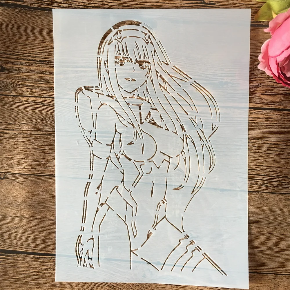 A4 29cm Anime Zero Two Darling In The FranXX DIY Layering Stencils Painting Scrapbook Coloring Emboss Album Decor Template
A4 29cm Anime Zero Two Darling In The FranXX DIY Layering Stencils Painting Scrapbook Coloring Emboss Album Decor Template
