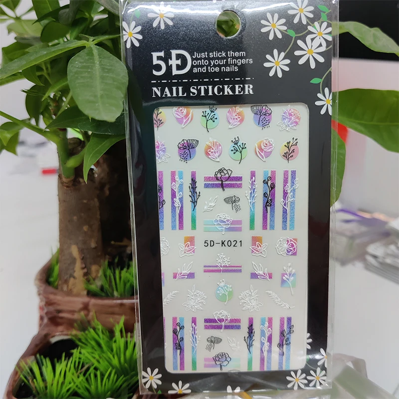 5D Stickers for Nails Color Stripe Flowers Grass Nail Art Decorations Stereoscopic Sticker Accessories Anaglyph Effect Design
5D Stickers for Nails Color Stripe Flowers Grass Nail Art Decorations Stereoscopic Sticker Accessories Anaglyph Effect Design