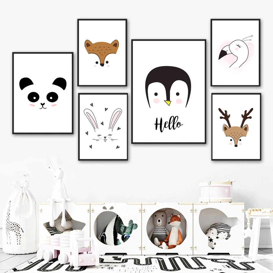 Panda Fox Squirrel Rabbit Penguin Flamingo Deer Wall Art Canvas Painting Nordic Posters And Prints Wall Pictures Kids Room Decor
Panda Fox Squirrel Rabbit Penguin Flamingo Deer Wall Art Canvas Painting Nordic Posters And Prints Wall Pictures Kids Room Decor