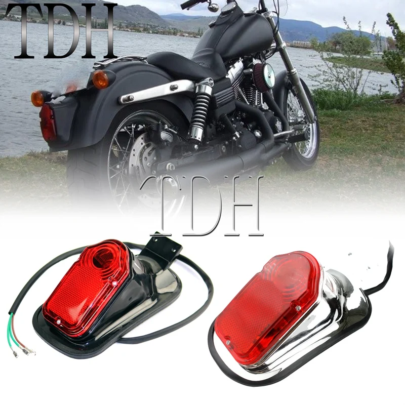 

Classic Tombstone Tail Brake Light Skull Stop Lamp w/license Plate Bracket for Harley Softail Kawasaki VN Vulcan Honda VTX VT