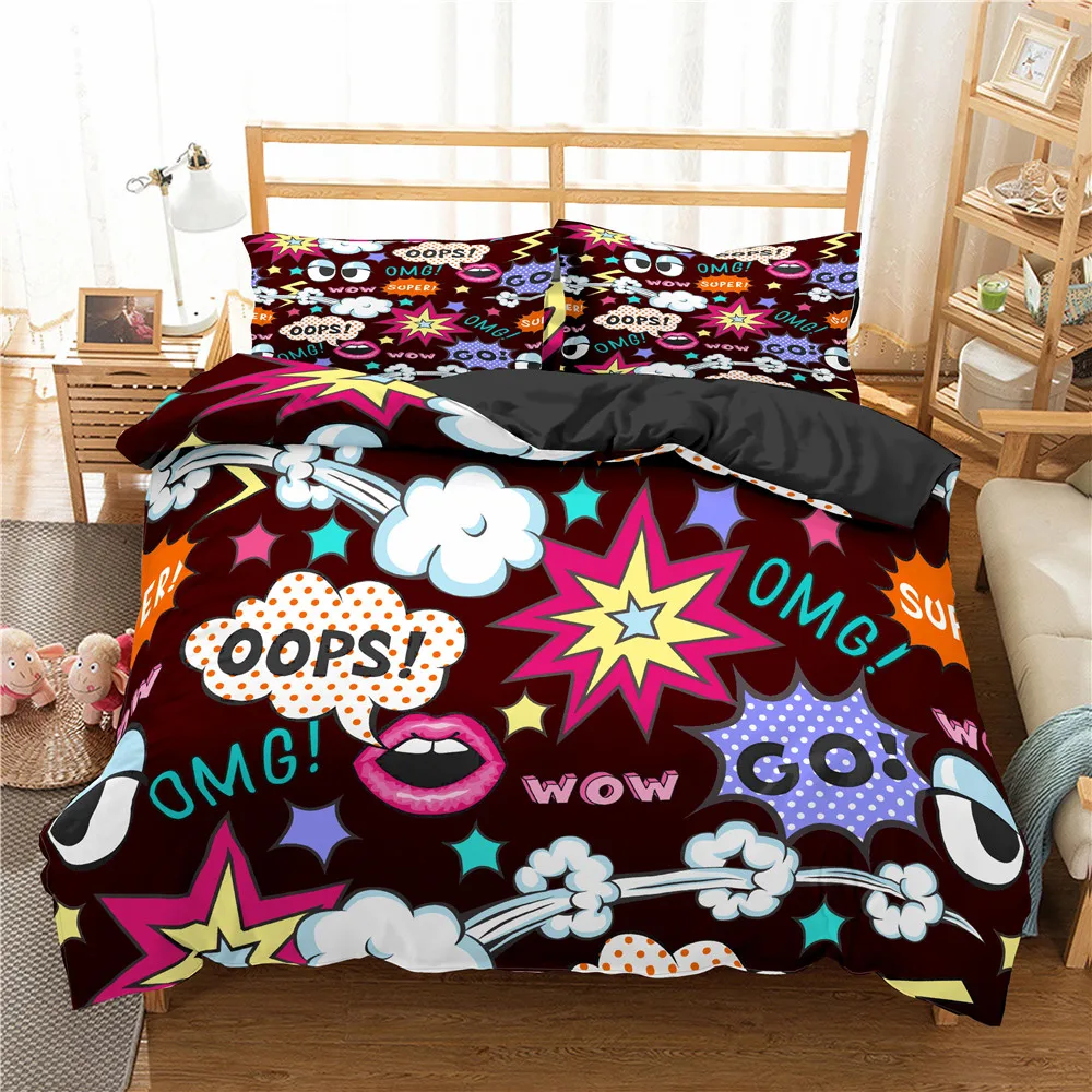 3d Cartoon Patterns of Children and Adults for Bedroom Decorative Bedding Collection Double Queen King Size Bedding Set
3d Cartoon Patterns of Children and Adults for Bedroom Decorative Bedding Collection Double Queen King Size Bedding Set