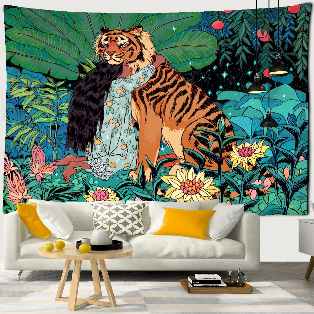 Forest Animal Tapestry Wall Hanging Mysterious Flowers Moon Ocean Landscape Bohemian Mandala Home Room Decor
Forest Animal Tapestry Wall Hanging Mysterious Flowers Moon Ocean Landscape Bohemian Mandala Home Room Decor