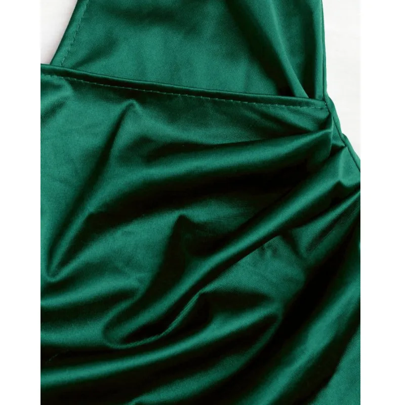 Ruched Satin Summer Dress Drawstring Spaghetti Straps V Neck Backless Mini Dresses for Women Party Sexy Vestidos 2021 
Ruched Satin Summer Dress Drawstring Spaghetti Straps V Neck Backless Mini Dresses for Women Party Sexy Vestidos 2021