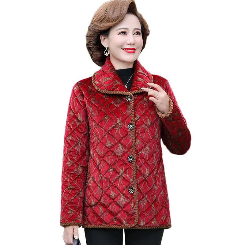 NEW Winter Velvet Warm Jacket Women Print Cotton Padded Coats Middle-aged Female Parker Winter Coat Outerwear Mother Clothes 5XL
NEW Winter Velvet Warm Jacket Women Print Cotton Padded Coats Middle-aged Female Parker Winter Coat Outerwear Mother Clothes 5XL
