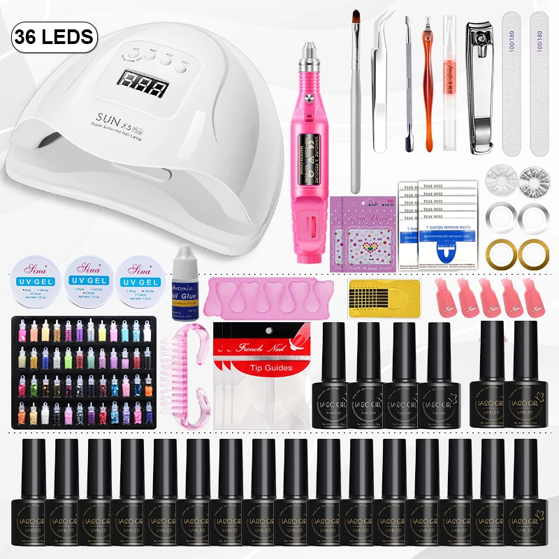 Acrylic Nails Complete Kit with 120W Lamp for Drying Gel Nails Complete Kit Accessories and Tools Semi Permanent Varnish Kit 
Acrylic Nails Complete Kit with 120W Lamp for Drying Gel Nails Complete Kit Accessories and Tools Semi Permanent Varnish Kit