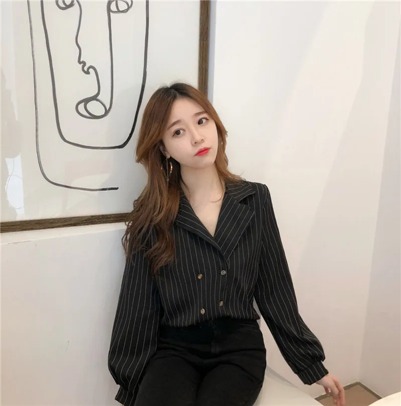 INS Spring&Autumn Fashion Black White Casual vintage Blouses Popular Wild Long Sleeve Loose Top striped Shirts camisa feminina
INS Spring&Autumn Fashion Black White Casual vintage Blouses Popular Wild Long Sleeve Loose Top striped Shirts camisa feminina