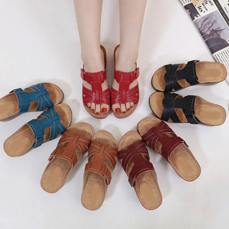 Women Premium Orthopedic Open Toe Sandals Vintage Anti-slip Breathable Leather Casual Female Platform Retro Shoes Summer 2020
Women Premium Orthopedic Open Toe Sandals Vintage Anti-slip Breathable Leather Casual Female Platform Retro Shoes Summer 2020