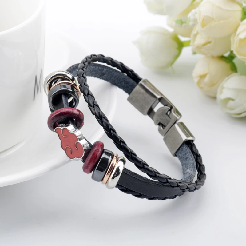 Japan Anime Red Cloud Bracelets Men‘s Leather Weave Beads Bangles Fashion Goth Punk Black Charm Bracelets Jewelry Accessories
Japan Anime Red Cloud Bracelets Men‘s Leather Weave Beads Bangles Fashion Goth Punk Black Charm Bracelets Jewelry Accessories