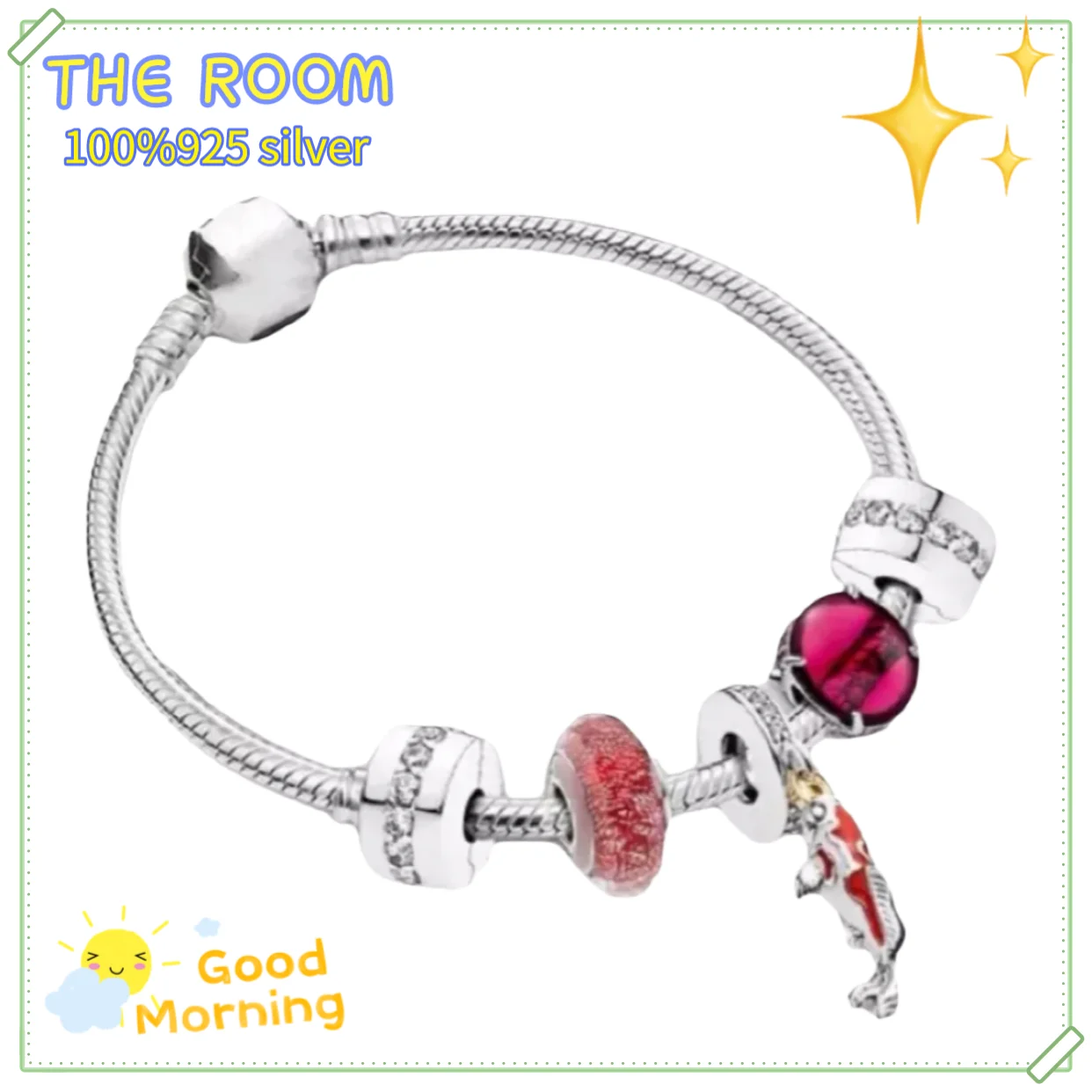 100%925 Sterling silver European Fashion pandora Charm Beaded Bracelet DIY Bangle For Women Couples Lover Original Gift Jewelry
100%925 Sterling silver European Fashion pandora Charm Beaded Bracelet DIY Bangle For Women Couples Lover Original Gift Jewelry