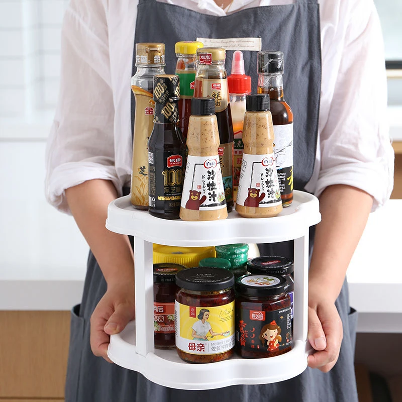 360° Rotating Spice Rack Round Plastic Condiment Storage Shelf Anti Slip Cosmetics Cabinet Storage Box Kitchen Home Accessories
360° Rotating Spice Rack Round Plastic Condiment Storage Shelf Anti Slip Cosmetics Cabinet Storage Box Kitchen Home Accessories