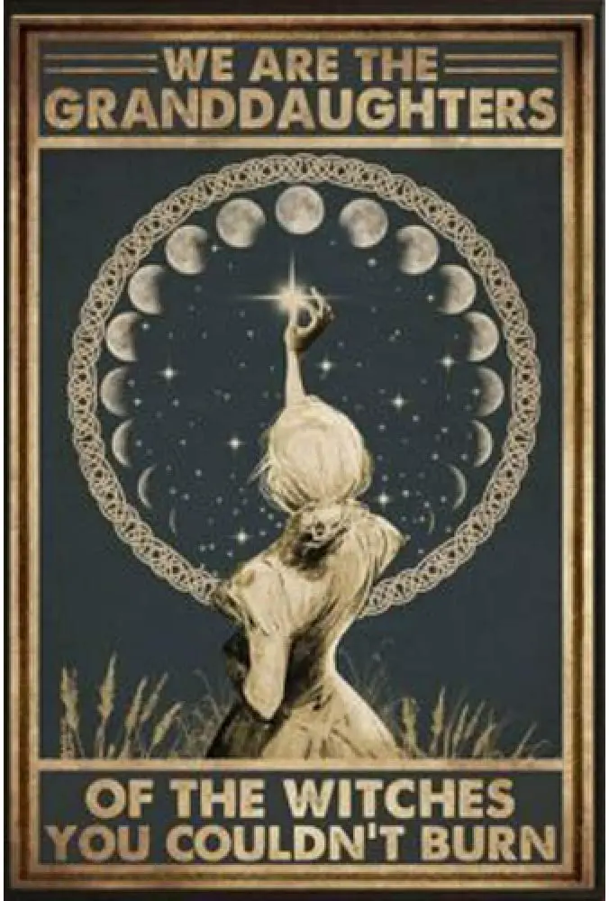 Metal Sign We Are The Granddaughters of The Witches You Couldn't Burn Moon Star Family Retro Decorative Square Metal Plate
Metal Sign We Are The Granddaughters of The Witches You Couldn't Burn Moon Star Family Retro Decorative Square Metal Plate