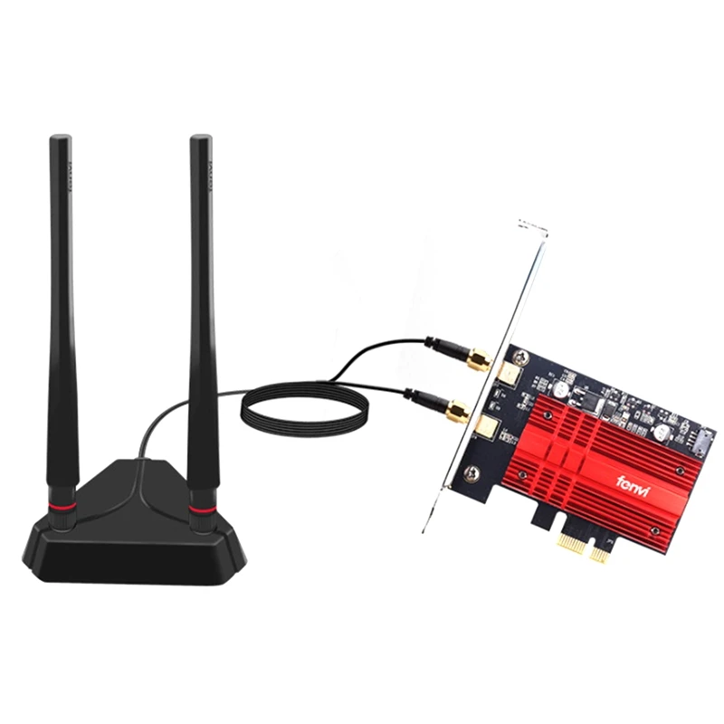 Fenvi Wifi 6 Pcie Wifi Card Used for Pc Bluetooth 5.0 with Heat Sink Dual-Band Wireless Adapter Only Supports Windows 10 (64Bit)
Fenvi Wifi 6 Pcie Wifi Card Used for Pc Bluetooth 5.0 with Heat Sink Dual-Band Wireless Adapter Only Supports Windows 10 (64Bit)