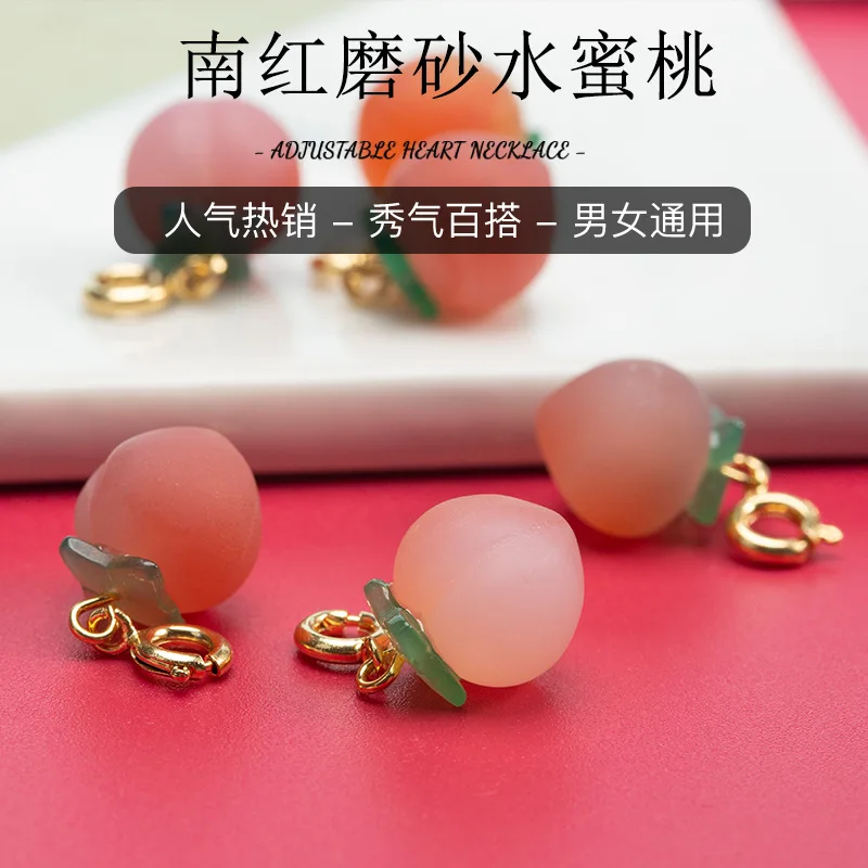 10PCS Cute Natural Agate Carved Frosted Peach Pendant Charm colored gems DIY accessories for jewelry making
10PCS Cute Natural Agate Carved Frosted Peach Pendant Charm colored gems DIY accessories for jewelry making
