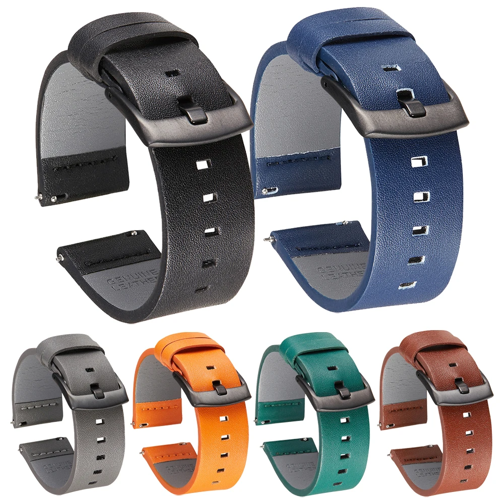 Ремешок для умных часов TicWatch Pro 2021/Pro 3 GPS/GTX/S2/E2/E/2 22 мм 20 кожаный | Наручные часы