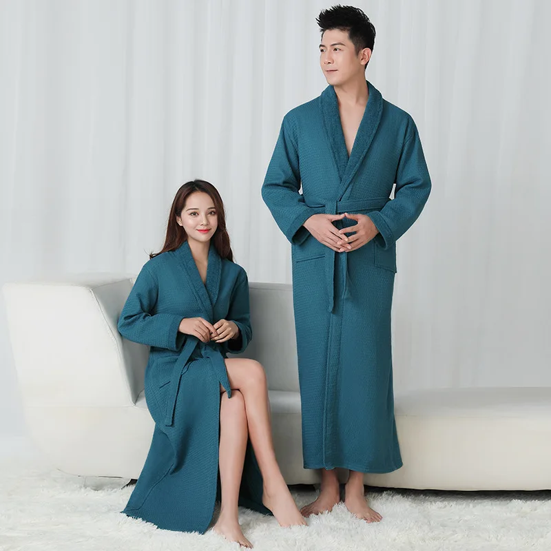 Couple Waffle Warm 100% Cotton Lovers Hotel Robe Solid Men Women Bathrobe Soft Sleeprobe Male&Female Casual Homewear
Couple Waffle Warm 100% Cotton Lovers Hotel Robe Solid Men Women Bathrobe Soft Sleeprobe Male&Female Casual Homewear