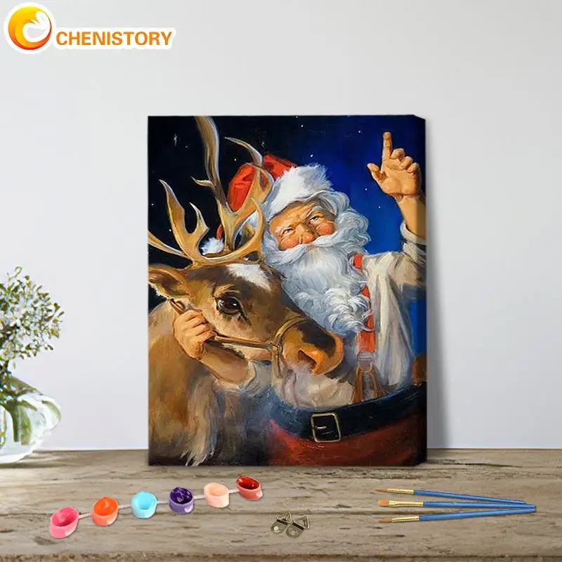 CHENISTORY Picture By Number Santa Claus Deer DIY Frame Coloring By Number Paint On Canvas For Kids Christmas Gift Home Decorati
CHENISTORY Picture By Number Santa Claus Deer DIY Frame Coloring By Number Paint On Canvas For Kids Christmas Gift Home Decorati