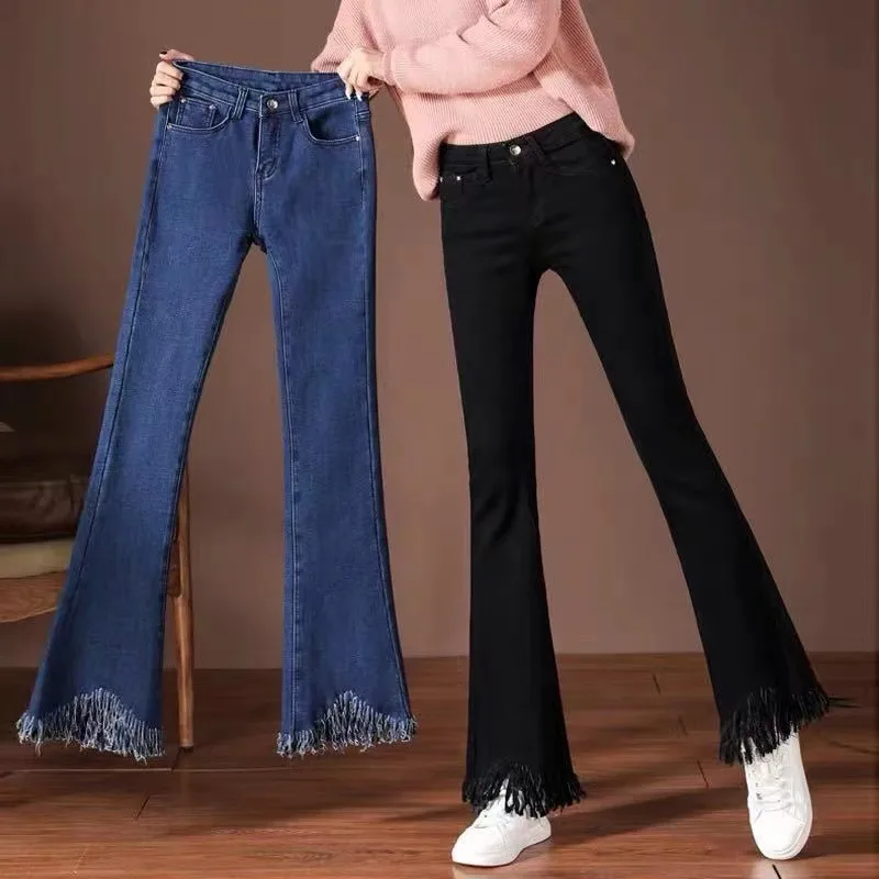 Summer High Waist Plus Size Jeans For Women Wide Leg Fashion Tassel Female Denim Pants Casual Loose Trousers
Summer High Waist Plus Size Jeans For Women Wide Leg Fashion Tassel Female Denim Pants Casual Loose Trousers