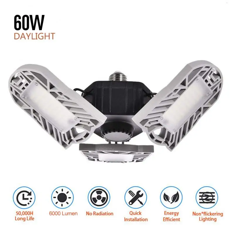 High Intensity Deformable Led Lamp E27 60W 6000LM Garage Light AC170-265V LED Mining Lamps For Garage/attic/basements / House
High Intensity Deformable Led Lamp E27 60W 6000LM Garage Light AC170-265V LED Mining Lamps For Garage/attic/basements / House