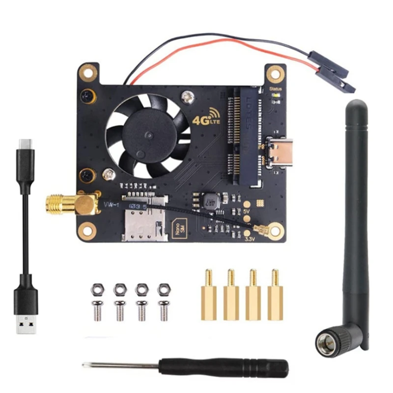 for Raspberry Pi 4B Network 4G LTE Module Communication HAT Mini PCI-E Expansion Board with Cooling Fan
for Raspberry Pi 4B Network 4G LTE Module Communication HAT Mini PCI-E Expansion Board with Cooling Fan
