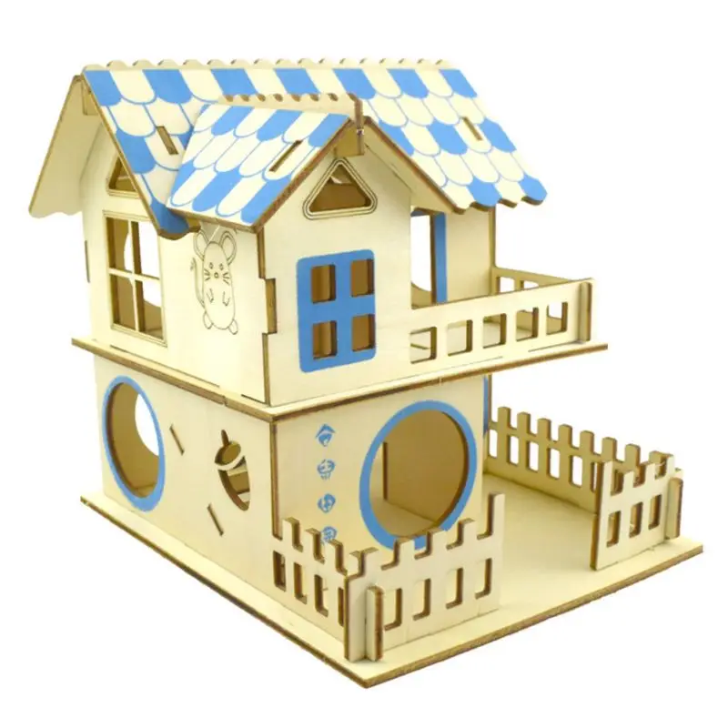 Hamster Wooden Hideout Hut Small Animals Double Layer Villa Rat Room House Cage Exercise Toy with Ladder Board Accessories C42
Hamster Wooden Hideout Hut Small Animals Double Layer Villa Rat Room House Cage Exercise Toy with Ladder Board Accessories C42