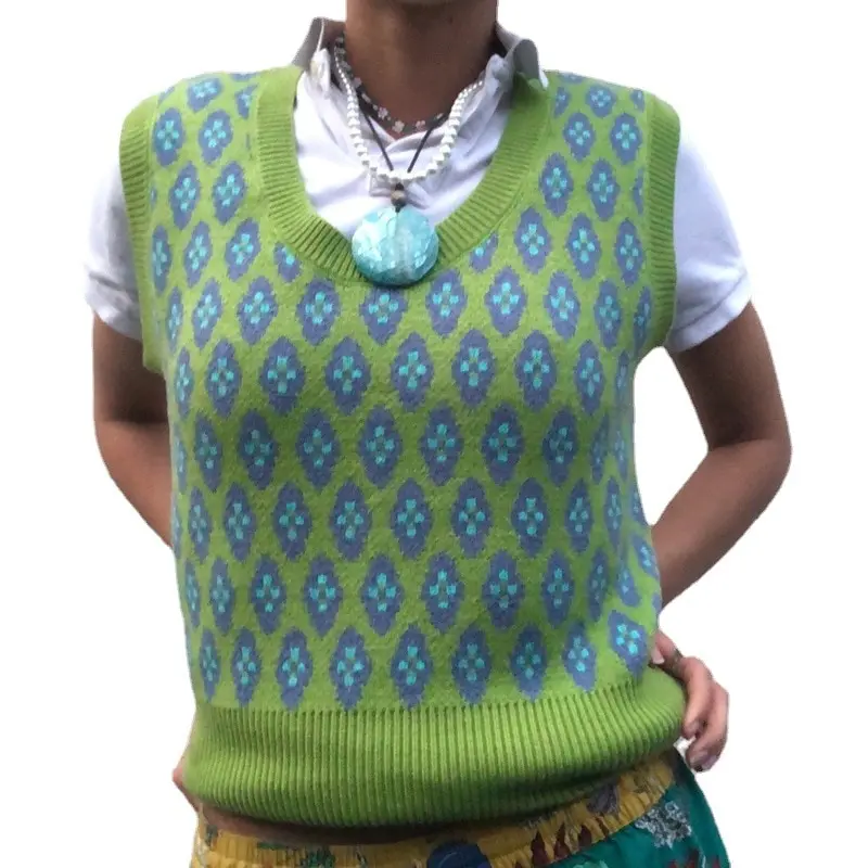 Женский свитер-жилет с V-образным вырезом, без рукавов
Женский свитер-жилет с V-образным вырезом, без рукавов