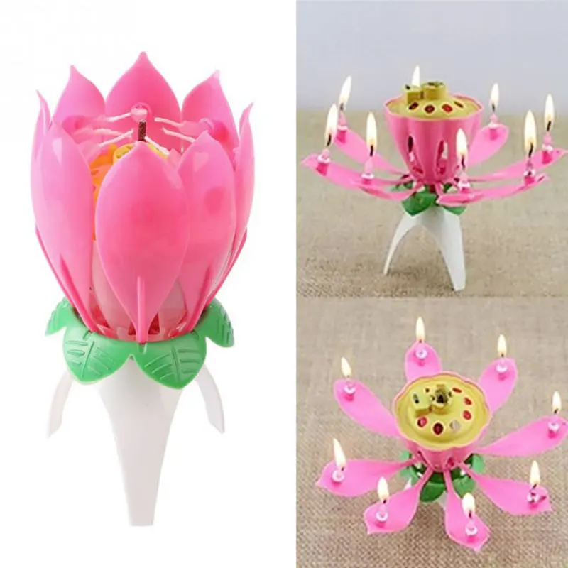 DIY Cake Decoration Innovative Party Cake Candle Musical Lotus Flower Rotating Happy Birthday Candle Light Party Gift Hot
DIY Cake Decoration Innovative Party Cake Candle Musical Lotus Flower Rotating Happy Birthday Candle Light Party Gift Hot