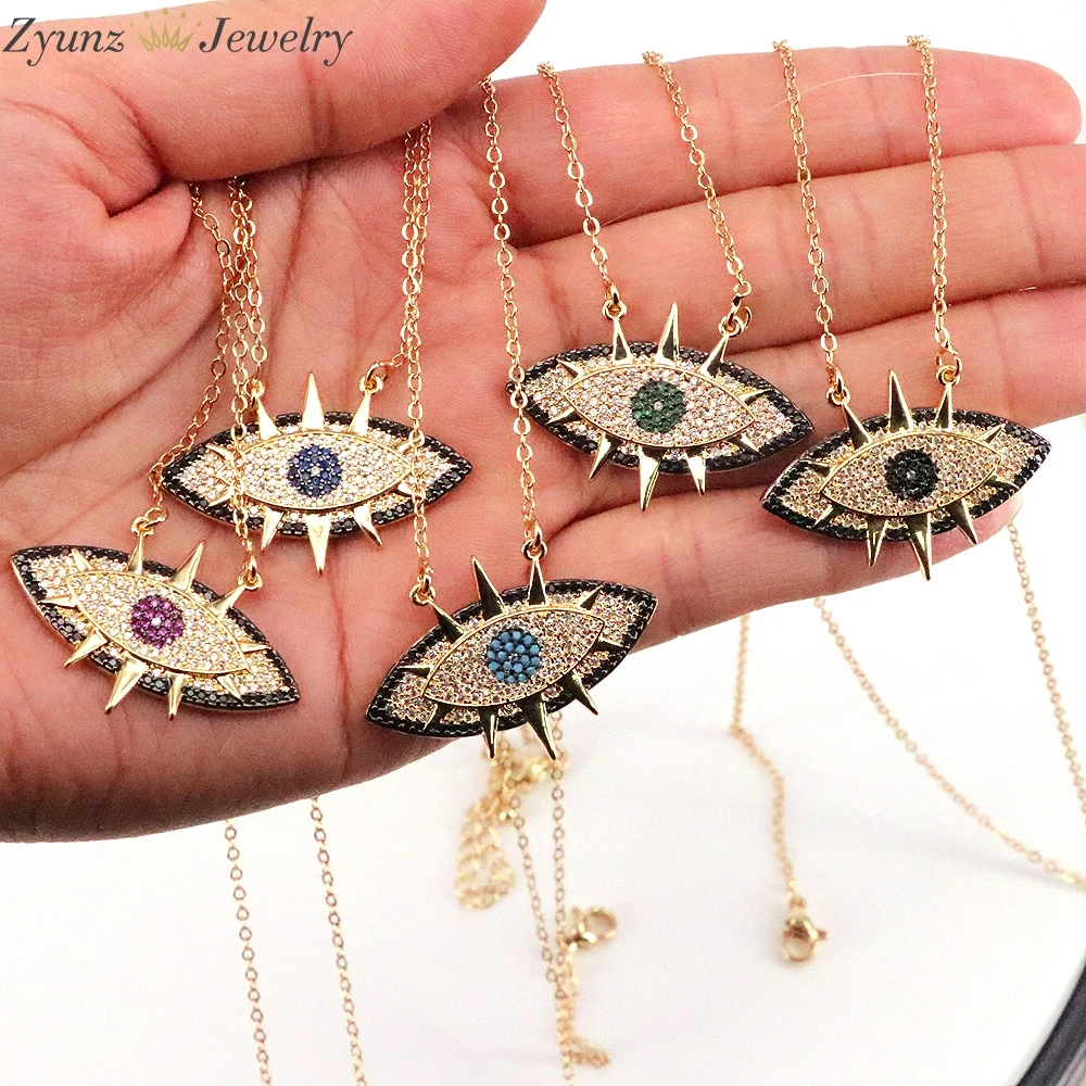 5PCS, Crystal CZ Pave Eye 2021 Fashion Necklace For Women Chain On The Neck Colorful Zirconia Collares De Mujer New Listing
5PCS, Crystal CZ Pave Eye 2021 Fashion Necklace For Women Chain On The Neck Colorful Zirconia Collares De Mujer New Listing