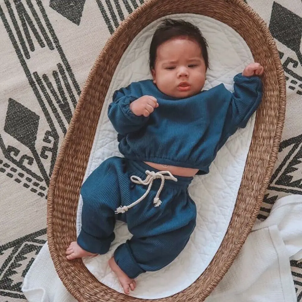 Baby Girl Clothing Sets Long Sleeve Sweater Tops + Pants Trousers 0-24M Newborn Infant Autumn Casual Solid Cotton Tracksuit
Baby Girl Clothing Sets Long Sleeve Sweater Tops + Pants Trousers 0-24M Newborn Infant Autumn Casual Solid Cotton Tracksuit