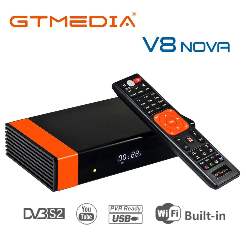 GTmedia V8 Nova1080P HD DVB-S2 Satellite TV Receiver Built in WIFI Power by Freesat V8 Super Europe Satellite Receiver Decoder
GTmedia V8 Nova1080P HD DVB-S2 Satellite TV Receiver Built in WIFI Power by Freesat V8 Super Europe Satellite Receiver Decoder