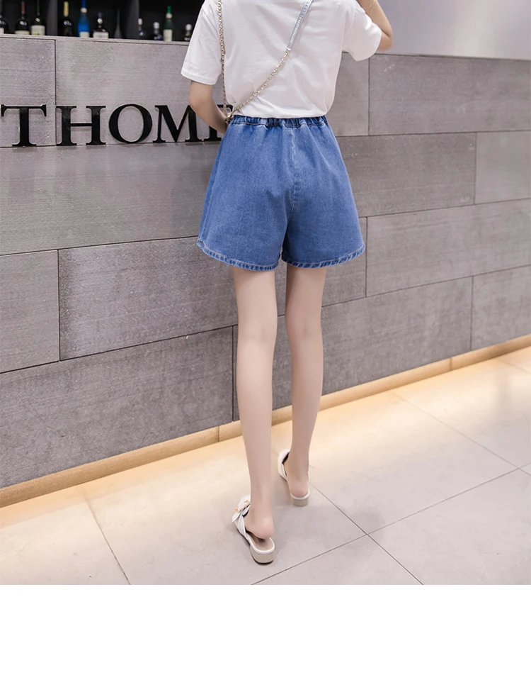 Women's Denim Shorts High Waist Blue Wide Leg Female Casual Loose Ladies Plus Size Shorts Jeans For Women
Women's Denim Shorts High Waist Blue Wide Leg Female Casual Loose Ladies Plus Size Shorts Jeans For Women
