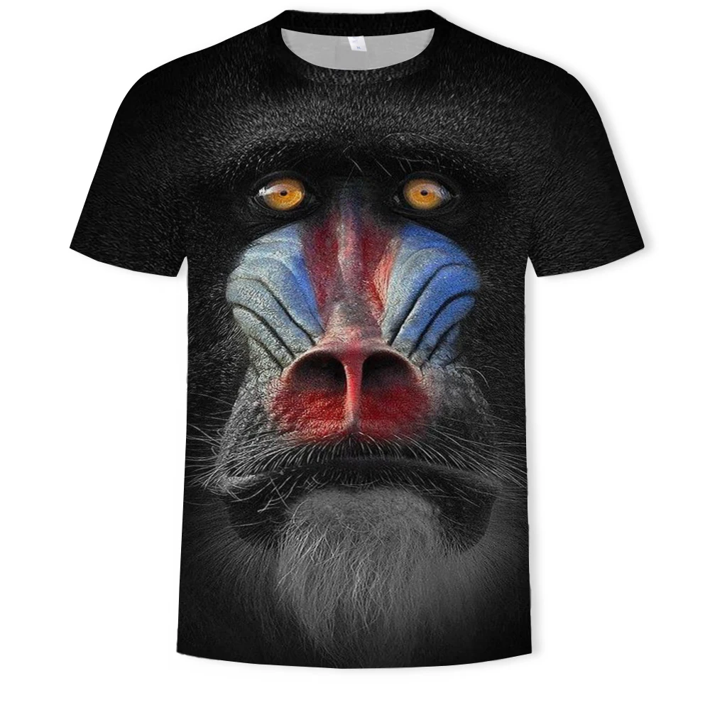 2021 summer fashion new smart ape monkey 3D printing pattern men's T-shirt casual all-match short-sleeved top
2021 summer fashion new smart ape monkey 3D printing pattern men's T-shirt casual all-match short-sleeved top
