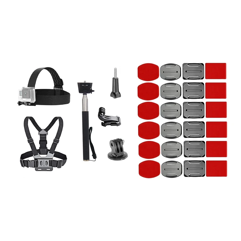 1x Head Strap Mount/Chest Harness/Selfie Stick for Gopro Hero 6 5 & 12X Surface Mounts + 12X Adhesive Stickers
1x Head Strap Mount/Chest Harness/Selfie Stick for Gopro Hero 6 5 & 12X Surface Mounts + 12X Adhesive Stickers