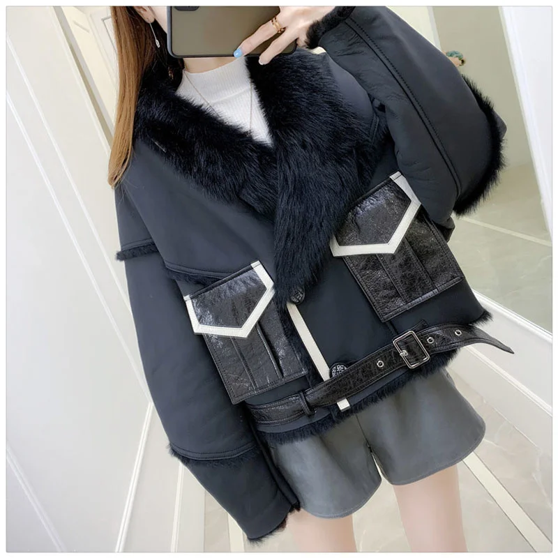 SHZQ Winter Coat Women New Arrival Short Jacket Moto & Biker Style Natural Real Fur Lamb Wool Big Pockets Plus Size Parka Fn009
SHZQ Winter Coat Women New Arrival Short Jacket Moto & Biker Style Natural Real Fur Lamb Wool Big Pockets Plus Size Parka Fn009