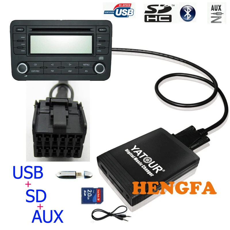 Yatour Автомобильный цифровой CD Музыка Changer USB MP3 AUX адаптер Интерфейс для Ford Focus MK1 Mondeo