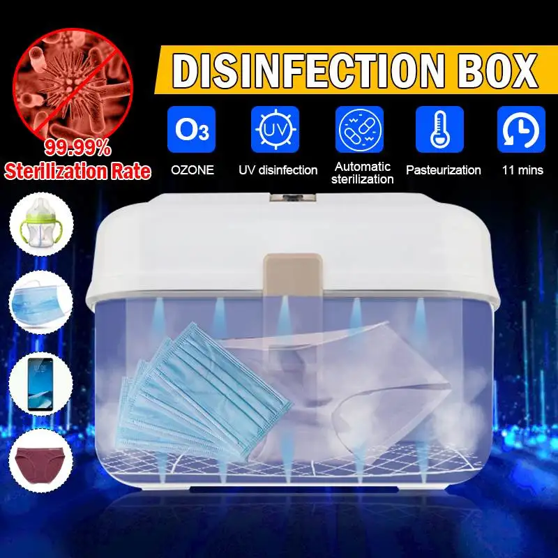 Large Capacity UV Sterilizer Box Disinfection Cabinet Ozone Sterilization for Jewelry Phones Mask Baby Bottle Towel Clothing
Large Capacity UV Sterilizer Box Disinfection Cabinet Ozone Sterilization for Jewelry Phones Mask Baby Bottle Towel Clothing