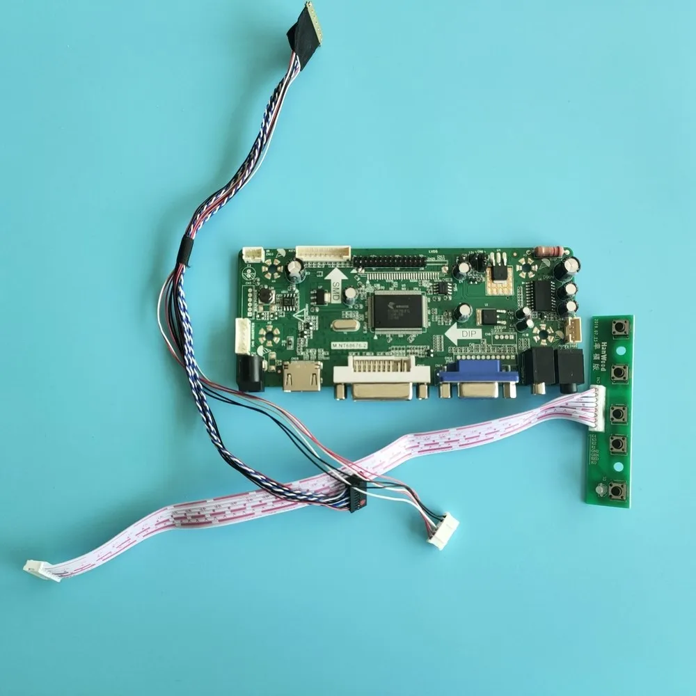 Комплект плат контроллера для B140XW01 V9 1366X768 VGA HDMI совместимая аудиопанель DVI с 40