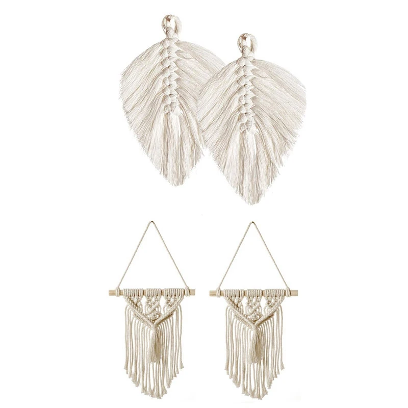 2PCS Bohemian Tassels Dream Catcher Tapestry With 2Pcs Macrame Coasters Cotton Placemats Braided Table Mats
2PCS Bohemian Tassels Dream Catcher Tapestry With 2Pcs Macrame Coasters Cotton Placemats Braided Table Mats