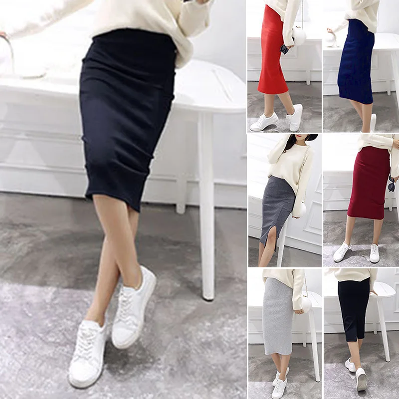 New Pencil Women Skirts Work Office Slim Elegant Front Split Midi Skirt High Waist Fashion Skirts 2021
New Pencil Women Skirts Work Office Slim Elegant Front Split Midi Skirt High Waist Fashion Skirts 2021