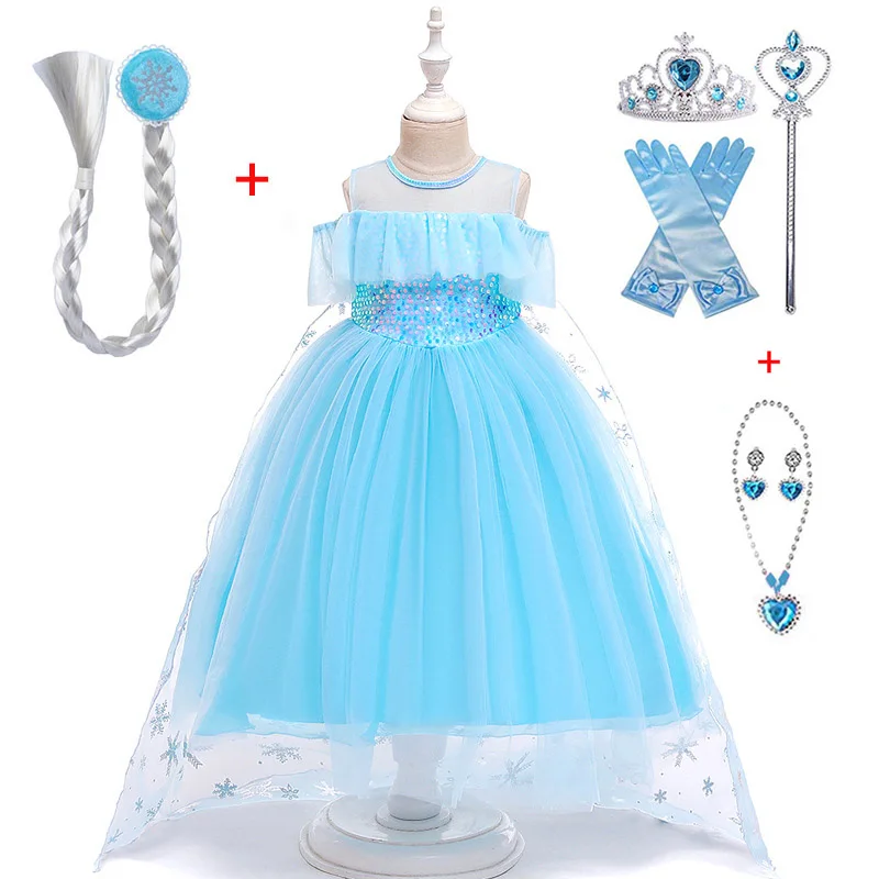 Новое платье принцессы Эльзы для девочек вечерние платья на день