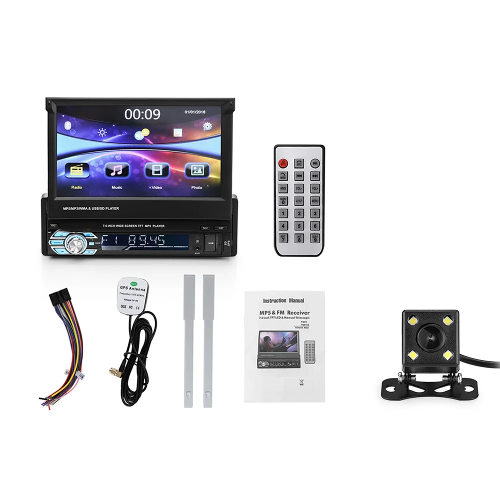 Многофункциональное автомобильное радио MP5 Bluetooth USB FM-камера мультимедийный плеер сенсорный экран 7 дюймов автомобильное радио высокой четк... 
Многофункциональное автомобильное радио MP5 Bluetooth USB FM-камера мультимедийный плеер сенсорный экран 7 дюймов автомобильное радио высокой четк...