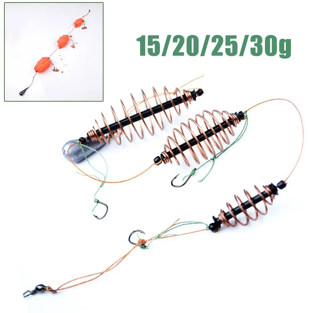 Carp Feeder Bait Cage Spring Fishing Tackle Cages Baitholder Hooks With Sinkers 15/20/25/30g Lure Line Rig Set Feeder Basket
Carp Feeder Bait Cage Spring Fishing Tackle Cages Baitholder Hooks With Sinkers 15/20/25/30g Lure Line Rig Set Feeder Basket